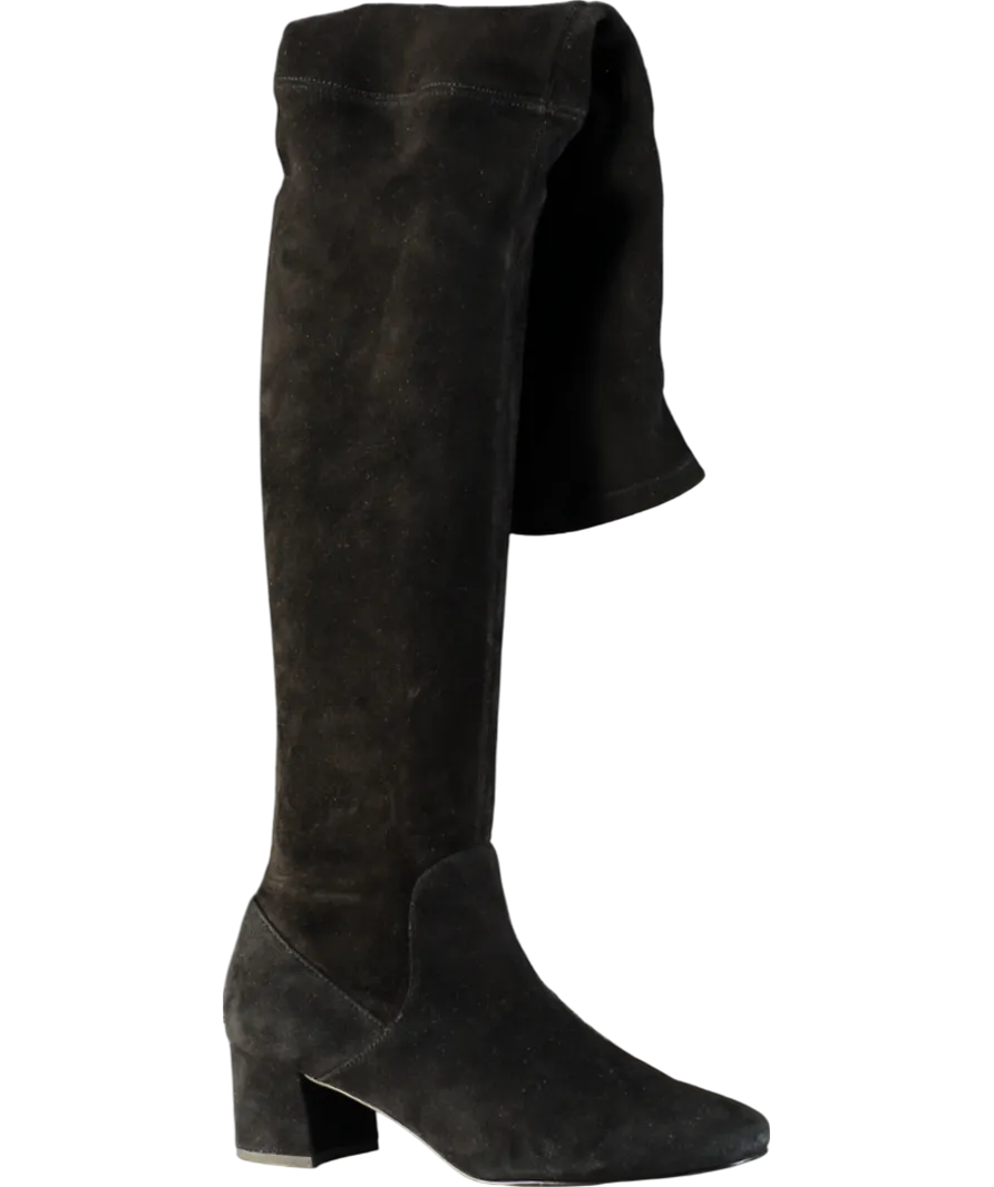 & Other Stories Black Suede Knee High Boots UK 4 EU 37 👠