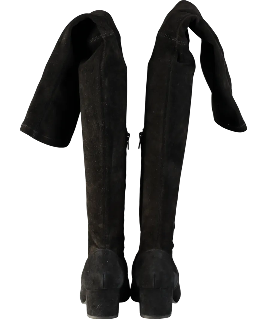 & Other Stories Black Suede Knee High Boots UK 4 EU 37 👠