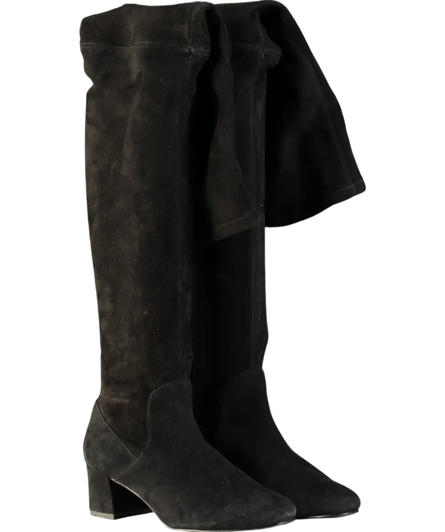 & Other Stories Black Suede Knee High Boots UK 4 EU 37 👠