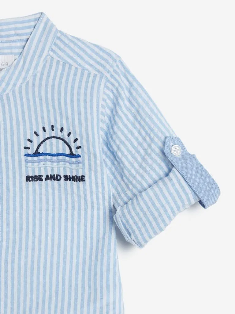 Baby HOP Blue Striped Shirt