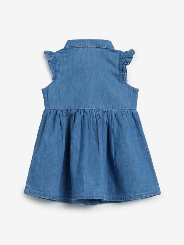 Baby HOP Blue Unicorn Print Anya Dress