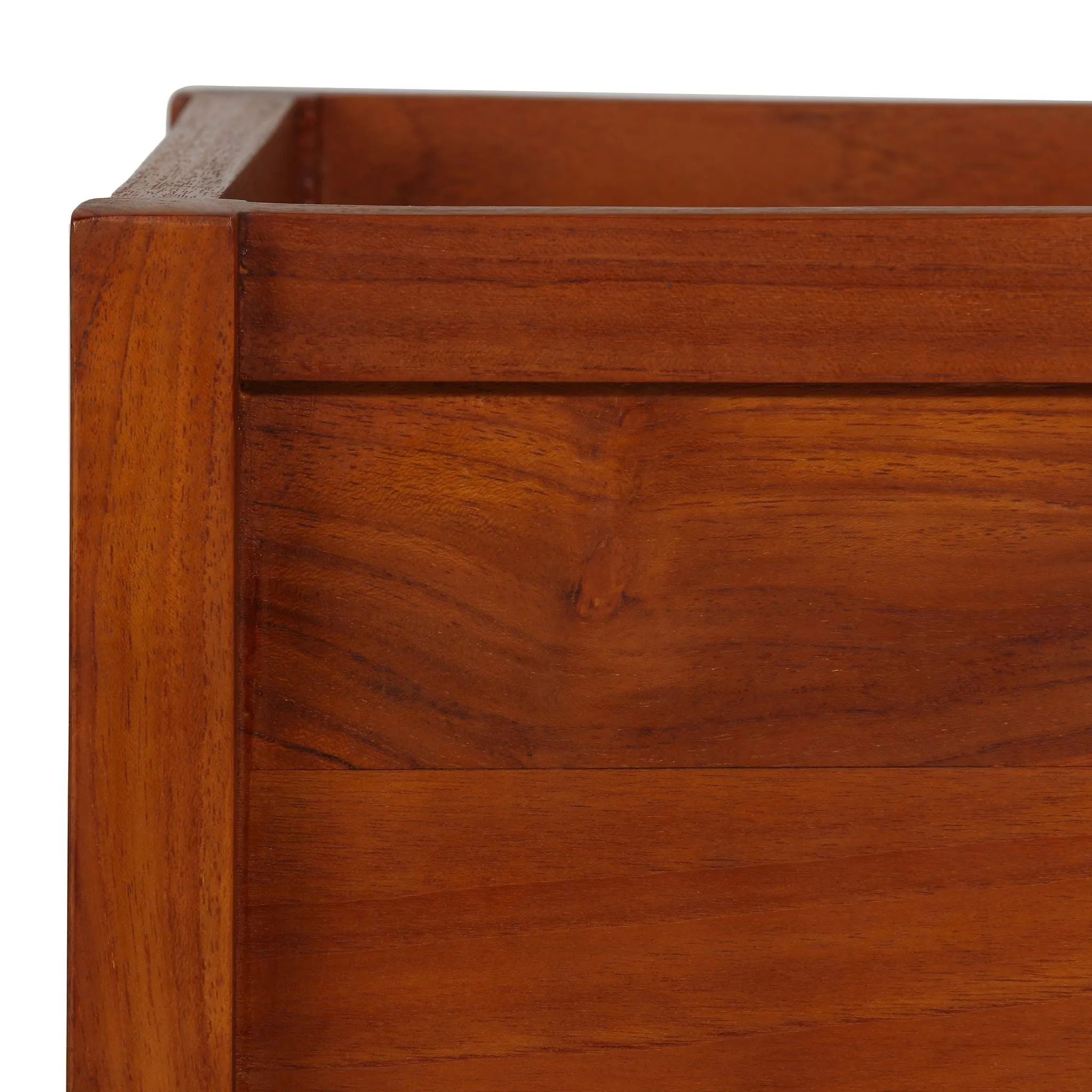 Bare Decor Jakar Plant Stand Riser in Solid Teak Wood 12x12x17.5