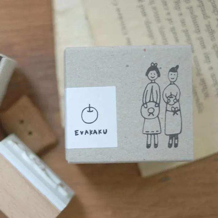 evakaku Rubber Stamp Set - Little Girls