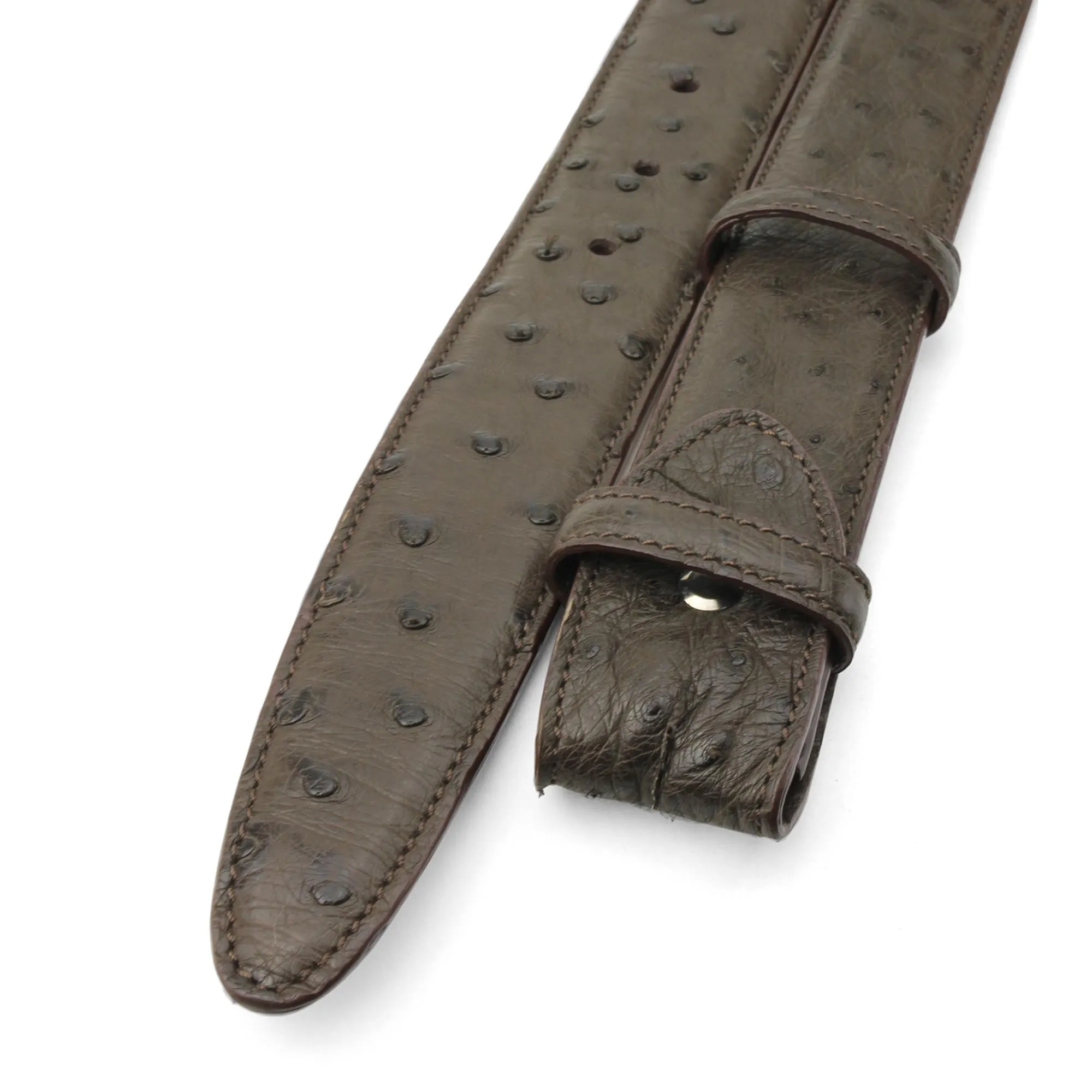 Genuine Ostrich Quill Classic Belt Strap