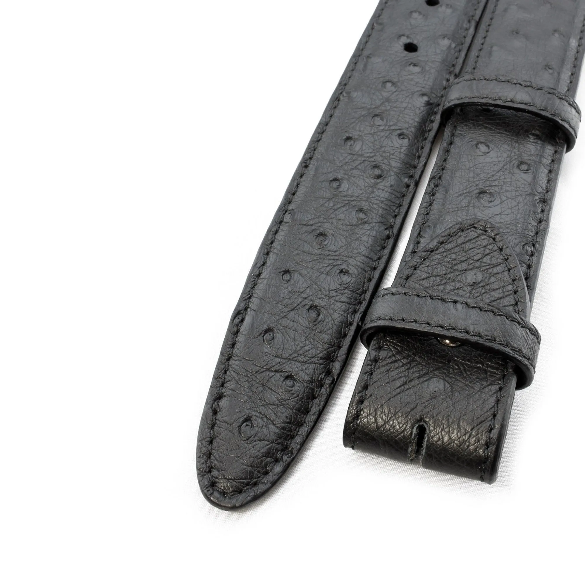 Genuine Ostrich Quill Classic Belt Strap