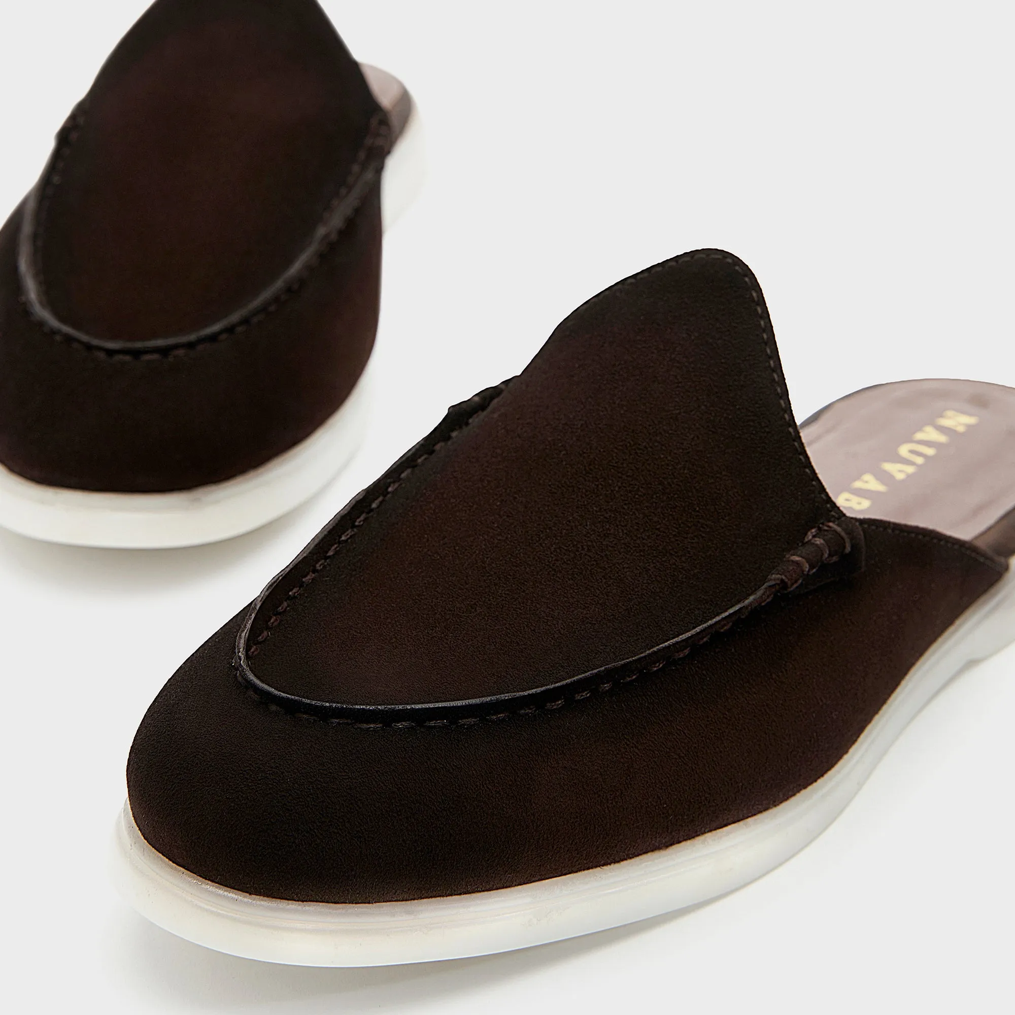 Nagra Mule | Dark Chocolate Suede