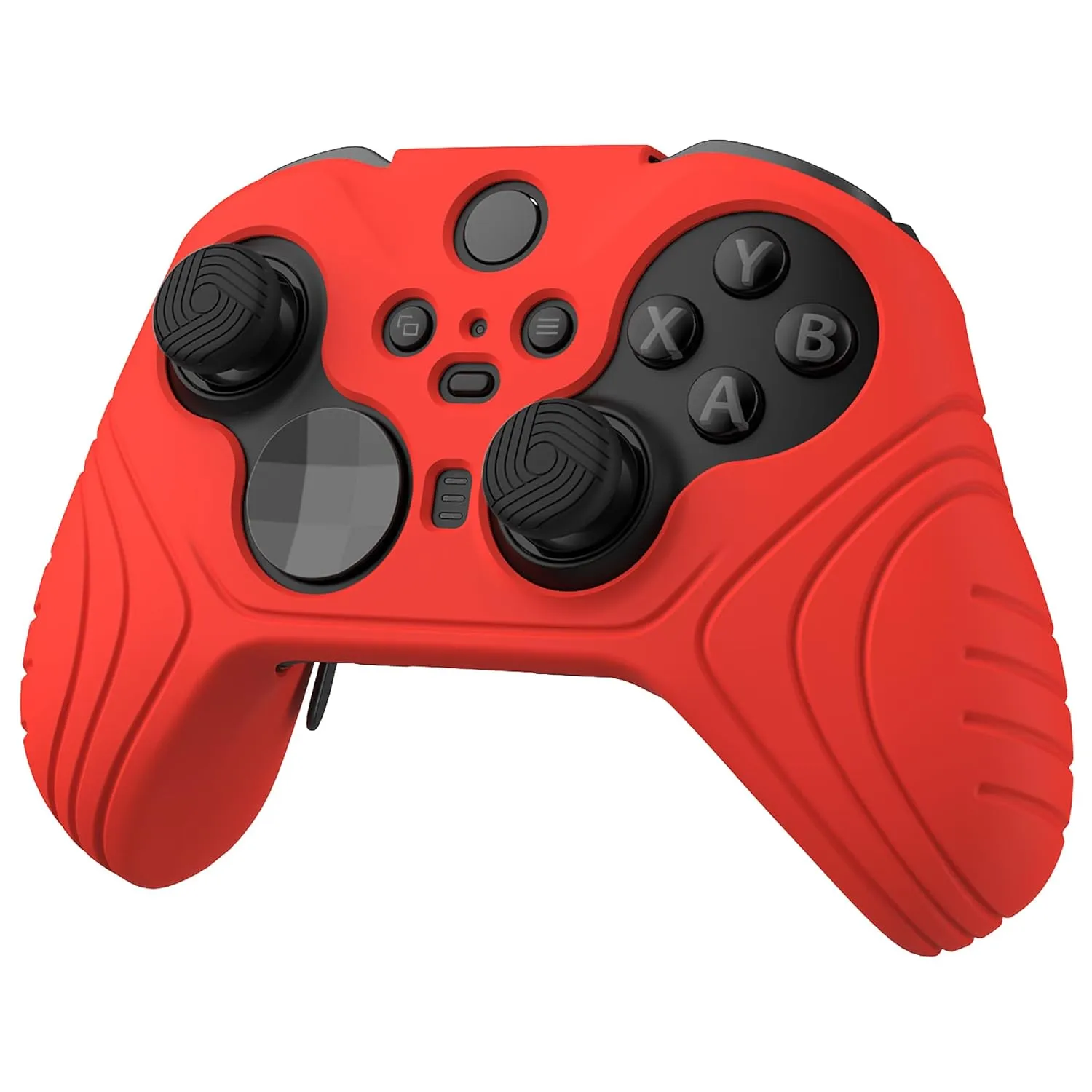 PlayVital Samurai Edition Anti Slip Silicone Case Cover for Xbox Elite Wireless Controller Series 2 Core, Ergonomic Soft Rubber Skin Protector with Thumb Grip Caps - Passion Red