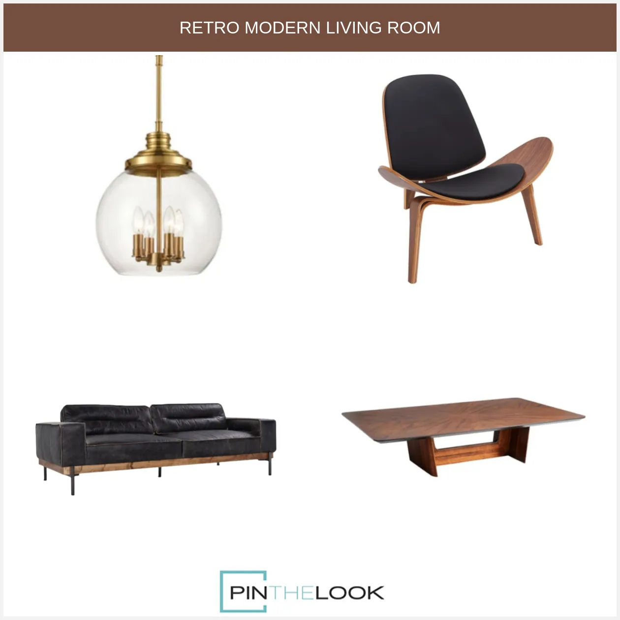 Portofino Industrial Black Leather Sofa