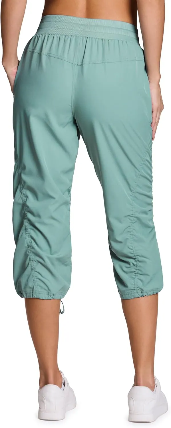 RBX Active Capri Pants for Women Joggers Stretch Lightweight Women??s Casual Pant Capri with Drawstring