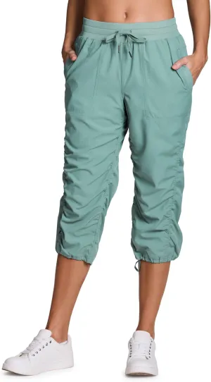 RBX Active Capri Pants for Women Joggers Stretch Lightweight Women??s Casual Pant Capri with Drawstring