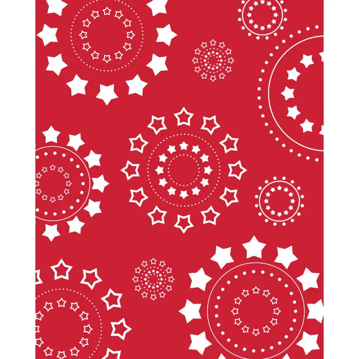 Red Starburst Printed Backdrop