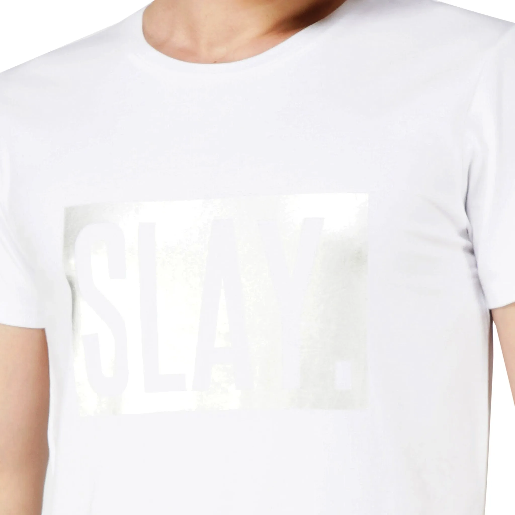 SLAY. Men's Limited Edition Silver Foil Printed Matte Finish T-shirt