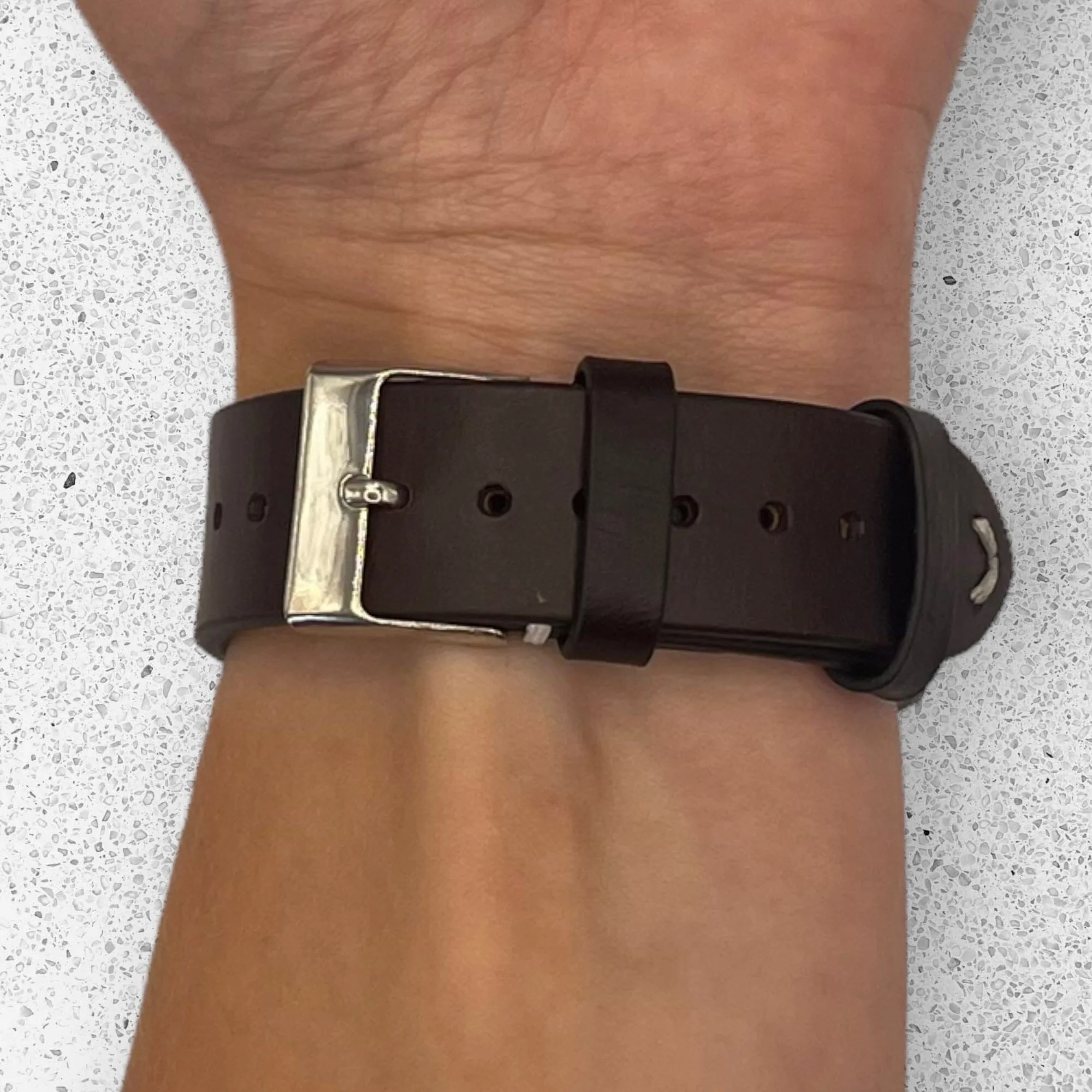 Vintage Oiled Leather Watch Straps Compatible with the Ticwatch E3